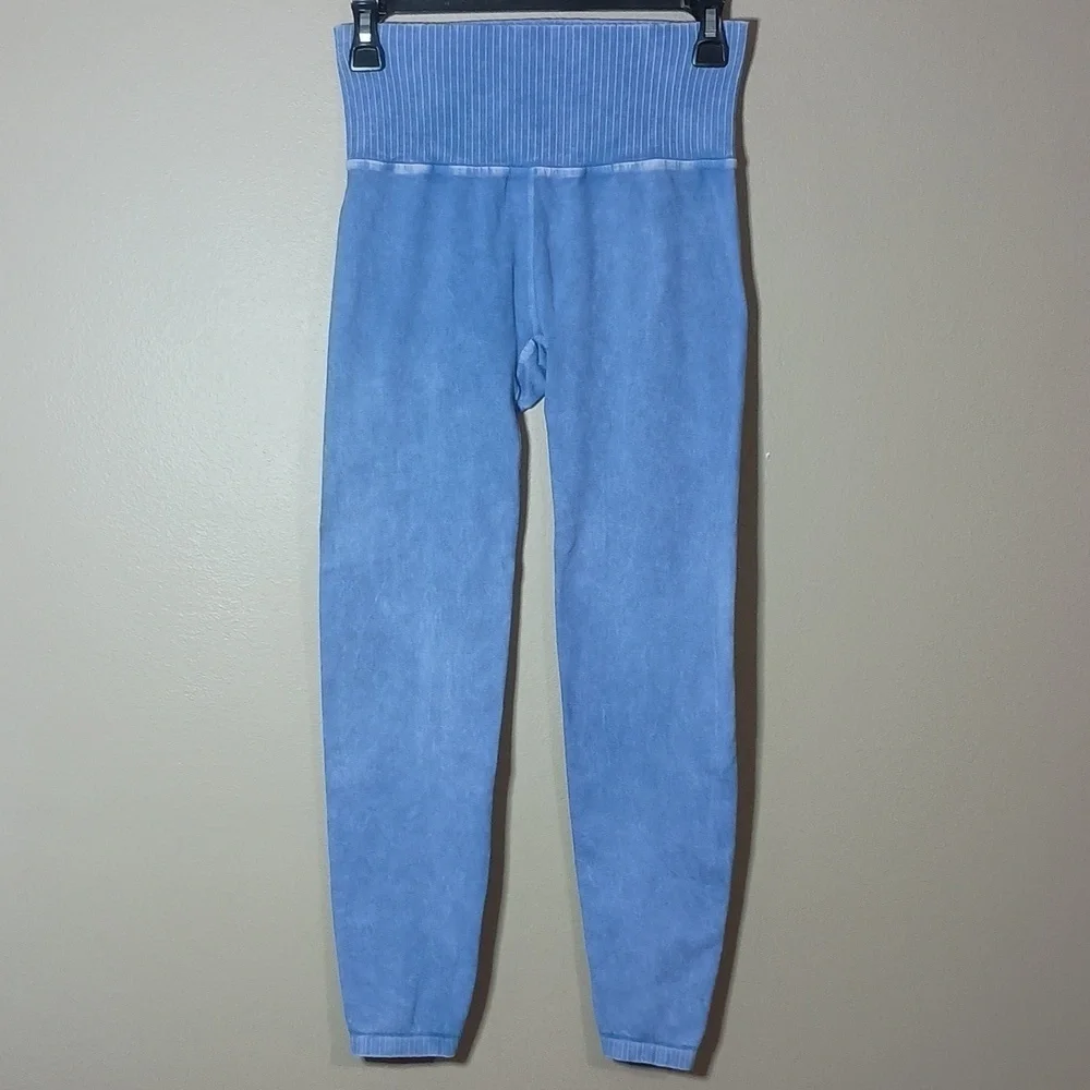 Free People Movement Good Karma High Rise Leggings 7/8 Crop In Vintage Blue